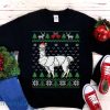 LLama Ugly Christmas Sweatshirt Men And Women Gift Christmas - LLama Ugly Christmas Sweatshirt, Llama Santa Wrapped Christmas Lights, Funny Llama Pun Shirt, Llama Lover Gift, Unisex Crewneck Sweatshirt_1