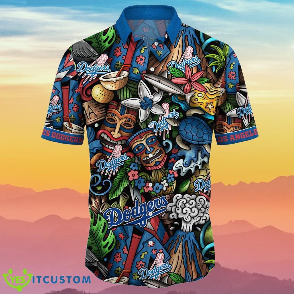 Los Angeles Dodgers MLB Flower Hawaiian Best Gift Idea For Fans 7 Los Angeles Dodgers MLB Flower Hawaiian Best Gift Idea For Fans Product Photo 2