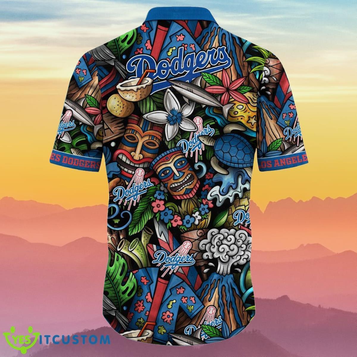 Los Angeles Dodgers MLB Flower Hawaiian Best Gift Idea For Fans 3 Los Angeles Dodgers MLB Flower Hawaiian Best Gift Idea For Fans Product Photo 3