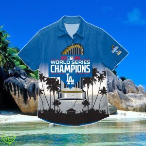 Los Angeles Dodgers MLB World Series Champions Floral Hawaiian Shirt Special Gift For Fans Product Photo 1