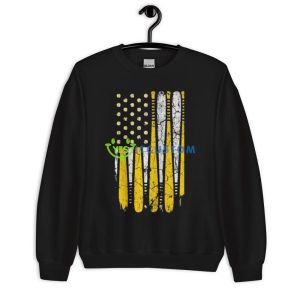 Louisiana State University Baseball Flag Vintage Shirt - 18000 Unisex Heavy Blend Crewneck Sweatshirt