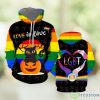 Love Is Love Black Cat All Over Print 3D Hoodie Product Photo 1