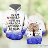 Love Needs No Words Halloween All Over Print 3D Hoodie Product Photo 1