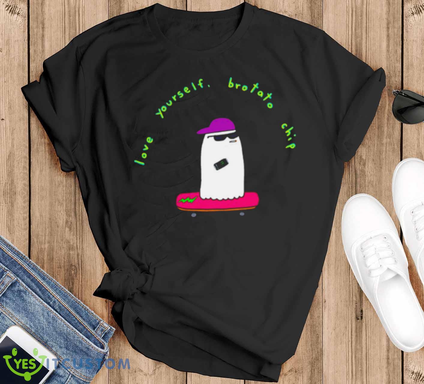 Love Yourself Brotatos shirt 12 Love Yourself Brotatos shirt - Black T-Shirt