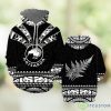 Maori Aotearoa Silver All Over Print 3D Hoodie Product Photo 1