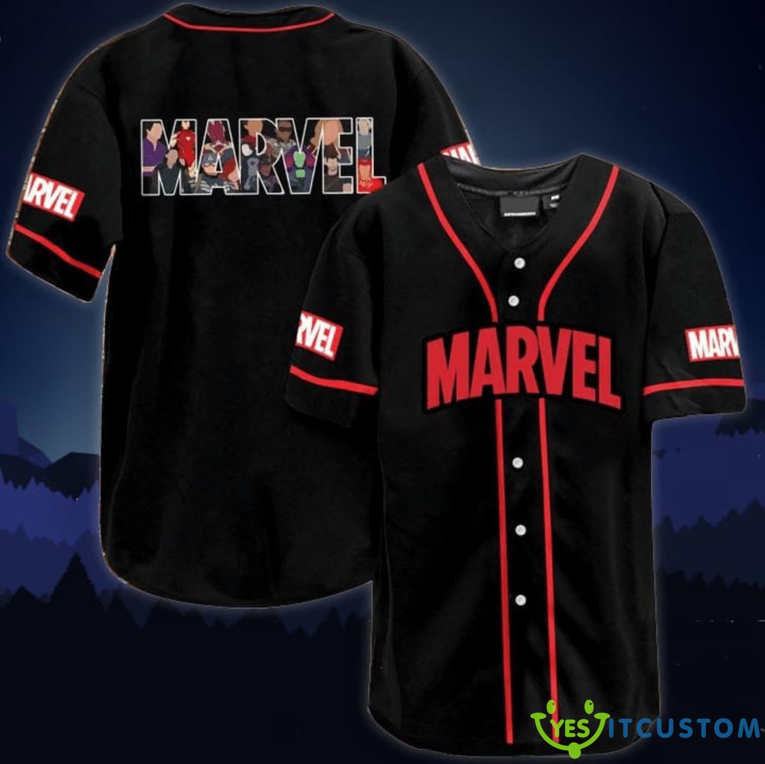 Marvel Baseball Jersey Shirt For Men And Women Gift For Lover Jersey 3 Marvel Baseball Jersey Shirt For Men And Women Gift For Lover Jersey Product Photo 1