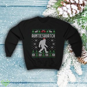 Matching Family Ugly Christmas Sweater For Aunt Santa Hat Sasquatch Shirt Xmas Bigfoot Sweatshirt - Matching Family Ugly Christmas Sweater For Aunt Santa Hat Sasquatch Shirt Xmas Bigfoot Sweatshirt Unisex Heavy Blend Crewneck S_2