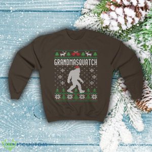 Matching Family Ugly Christmas Sweater For Grandma Santa Hat Sasquatch Shirt Xmas Bigfoot Sweatshirt - Matching Family Ugly Christmas Sweater For Grandma Santa Hat Sasquatch Shirt Xmas Bigfoot Sweatshirt Unisex Heavy Blend Crewne_3