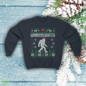 Matching Family Ugly Christmas Sweater For Grandma Santa Hat Sasquatch Shirt Xmas Bigfoot Sweatshirt - Matching Family Ugly Christmas Sweater For Grandma Santa Hat Sasquatch Shirt Xmas Bigfoot Sweatshirt Unisex Heavy Blend Crewne_6