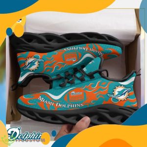 Miami Dolphins NFL Fire Ball Full Print AOP Print Max Soul Shoes Product Photo 2
