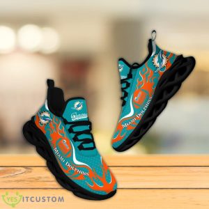 Miami Dolphins NFL Fire Ball Full Print AOP Print Max Soul Shoes Product Photo 1