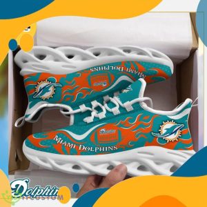 Miami Dolphins NFL Fire Ball Full Print AOP Print Max Soul Shoes Product Photo 5