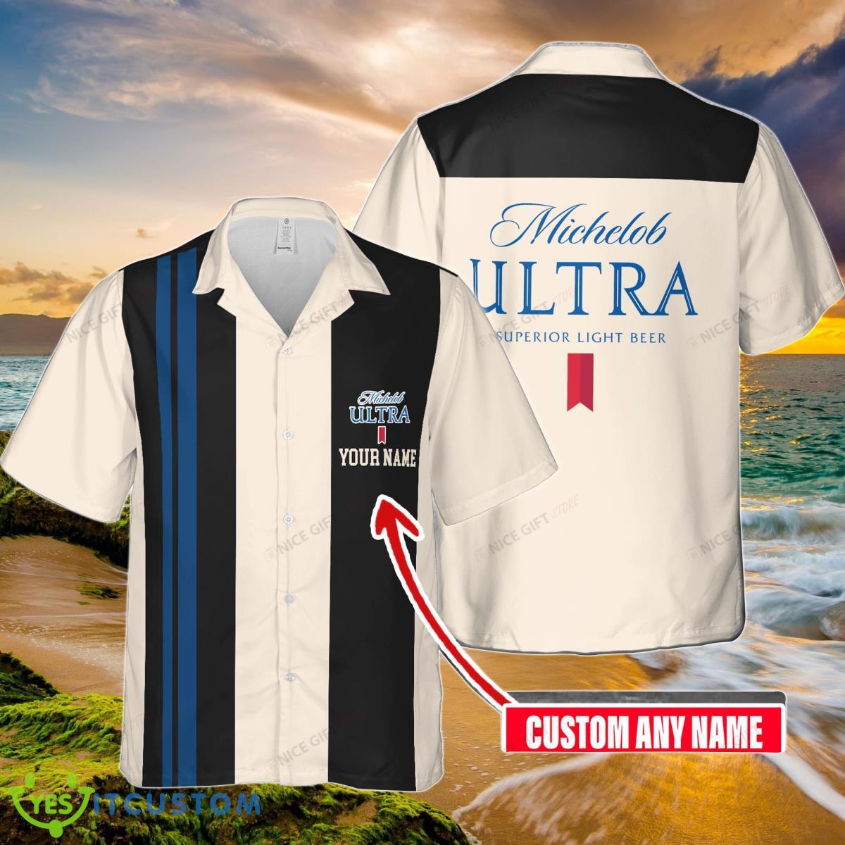 Michelob ULTRA Custom Name Hawaiian Shirt Impressive Gift For Men And Women Product Photo 1