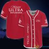 Michelob ULTRA Infusions Pomegranate Red Baseball Jersey Shirt Product Photo 1