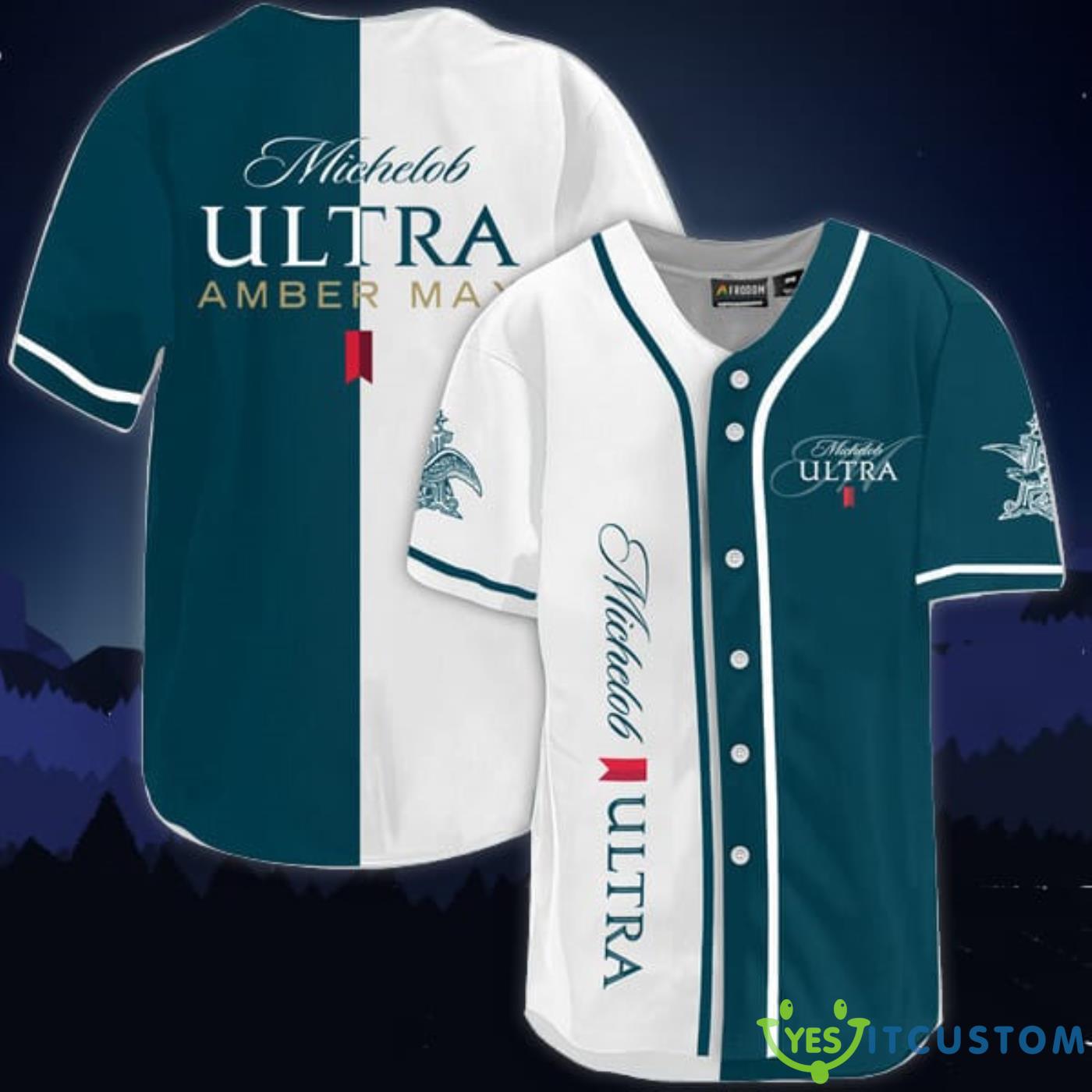Michelob Ultra Multicolor Baseball Jersey Shirt 3 Michelob Ultra Multicolor Baseball Jersey Shirt Product Photo 1