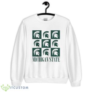 Michigan State Spartans Checkerboard Logo Shirt - Unisex Heavy Blend Crewneck Sweatshirt