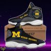 Michigan Wolverines Jordan 13 Sneakers Custom Name Style Gift For Men And Women Product Photo 1