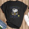 MLB Baseball Milwaukee Brewers Cool Snoopy Shirt Best Fans Gift - Black T-Shirt