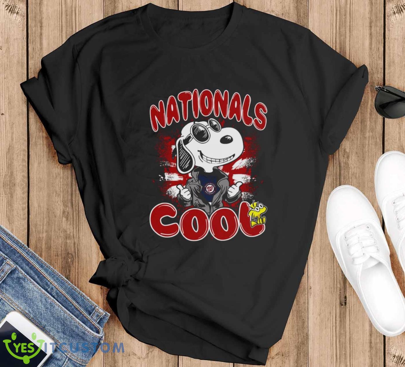 MLB Baseball Washington Nationals Cool Snoopy Shirt Best Fans Gift 8 MLB Baseball Washington Nationals Cool Snoopy Shirt Best Fans Gift - Black T-Shirt