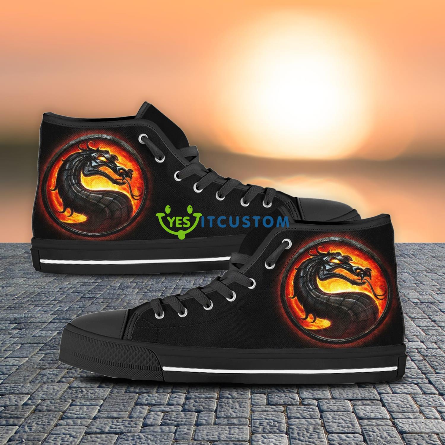 Mortal Kombat Shoes Dragon High Top Canvas Sneakers Gift For Men And Women 2 Mortal Kombat Shoes Dragon High Top Canvas Sneakers Gift For Men And Women Product Photo 1