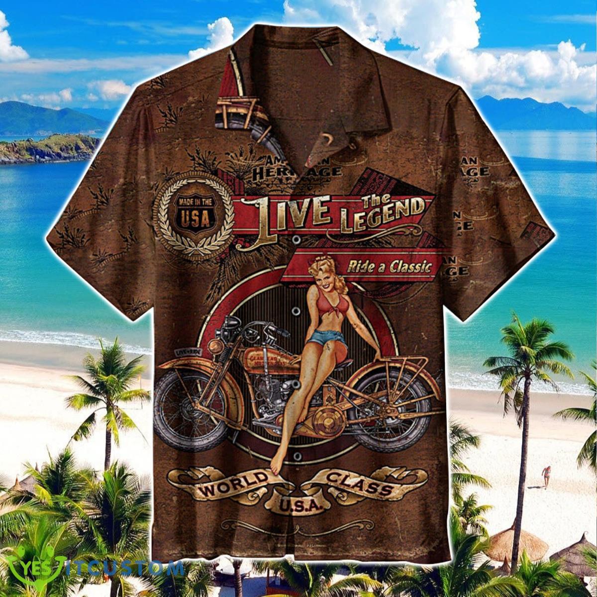 Motorcycle Hawaiian Shirt, Live The Legend Hawaiian Gift 4 Motorcycle Hawaiian Shirt, Live The Legend Hawaiian Gift Product Photo 1