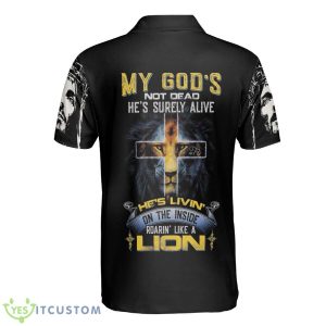 My God's Not Dead He Surely Alive Christian Jesus Lion 3D Polo Shirt Gift For Men And Women - My God's Not Dead He Surely Alive Polo Shirt, Christian Polo Shirt, Jesus Lion Polo Shirt, Polo shirts for men, Gift For Christian_3