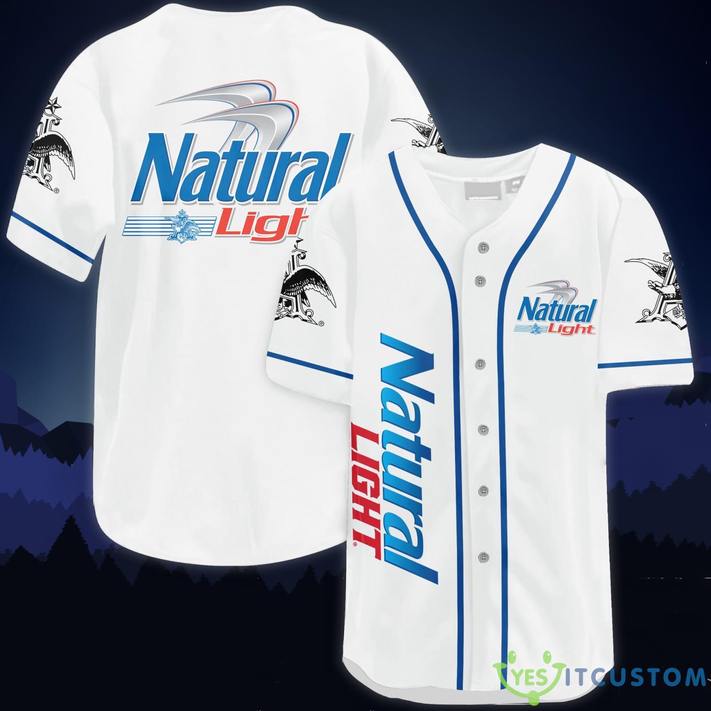 Natural Light Baseball Jersey Shirt 3 Natural Light Baseball Jersey Shirt Product Photo 1