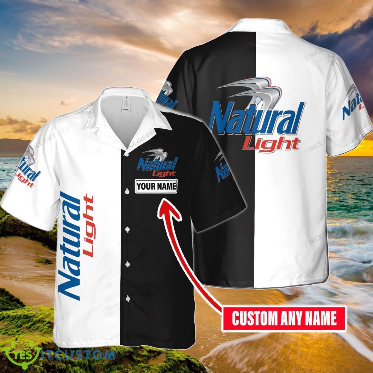 Natural Light Custom Name Hawaiian Shirt Product Photo 1