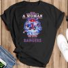 Never Underestimate A Woman Who Understands Baseball And Loves Texas Rangers Team Players 2023 Signatures Shirt - Black T-Shirt