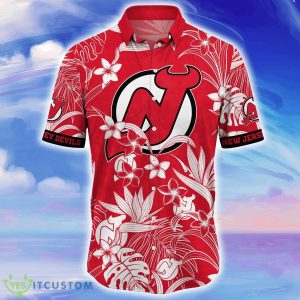 New Jersey Devils NHL Flower Hawaiian Shirt For Men Women Impressive Gift For Fans Product Photo 2