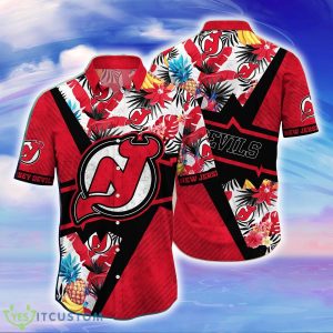 New Jersey Devils NHL Flower Hawaiian Shirt Gift For Men Women Fans Product Photo 1