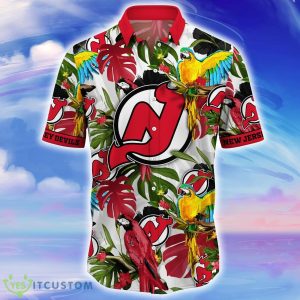 New Jersey Devils NHL Flower Hawaiian Shirt Great Gift For Fans Product Photo 2