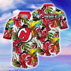 New Jersey Devils NHL Flower Hawaiian Shirt Great Gift For Fans Product Photo 1