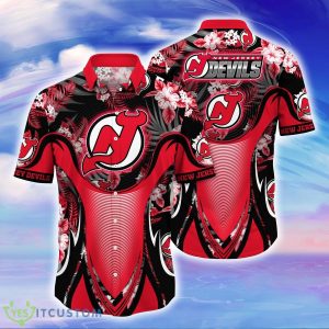 New Jersey Devils NHL Flower Hawaiian Shirt Impressive Gift For Men Women Fans Product Photo 1