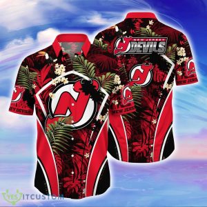 New Jersey Devils NHL Flower Hawaiian Shirt Special Gift For Men Women Fans Product Photo 1