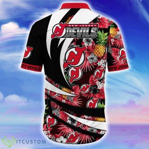 New Jersey Devils NHL Flower Hawaiian Shirt Style Gift For Men Women Fans Product Photo 3