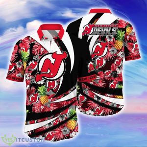 New Jersey Devils NHL Flower Hawaiian Shirt Style Gift For Men Women Fans Product Photo 1