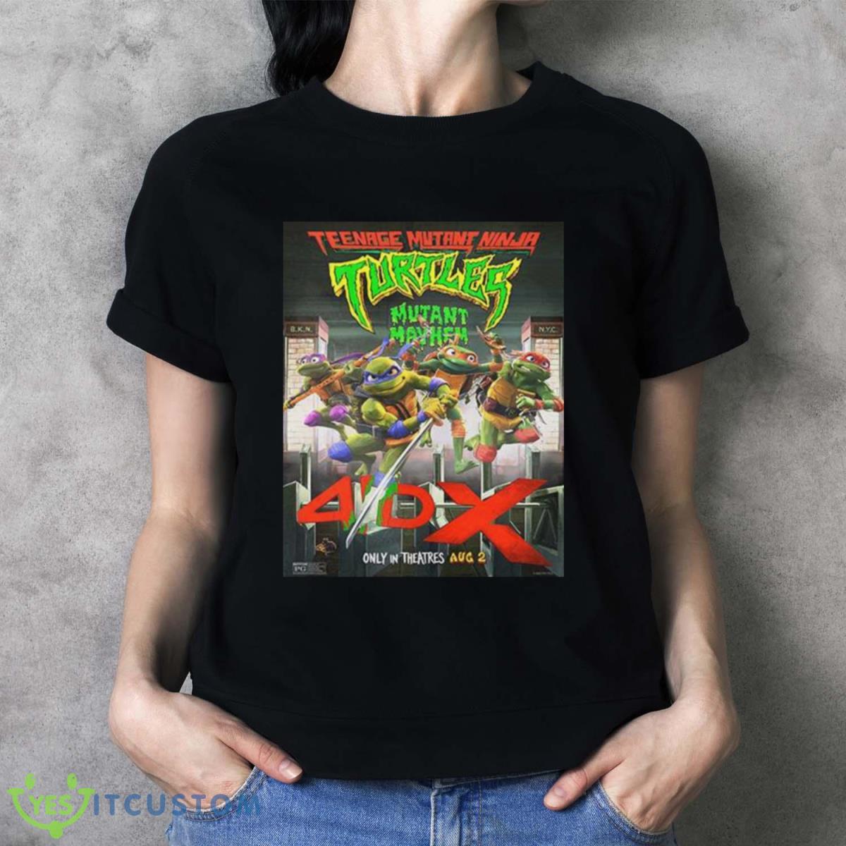 New Poster For Teenage Mutant Ninja Turtles Mutant Mayhem Shirt, Hoodie, Sweatshirt 2 New Poster For Teenage Mutant Ninja Turtles Mutant Mayhem Shirt, Hoodie, Sweatshirt - Ladies T-Shirt