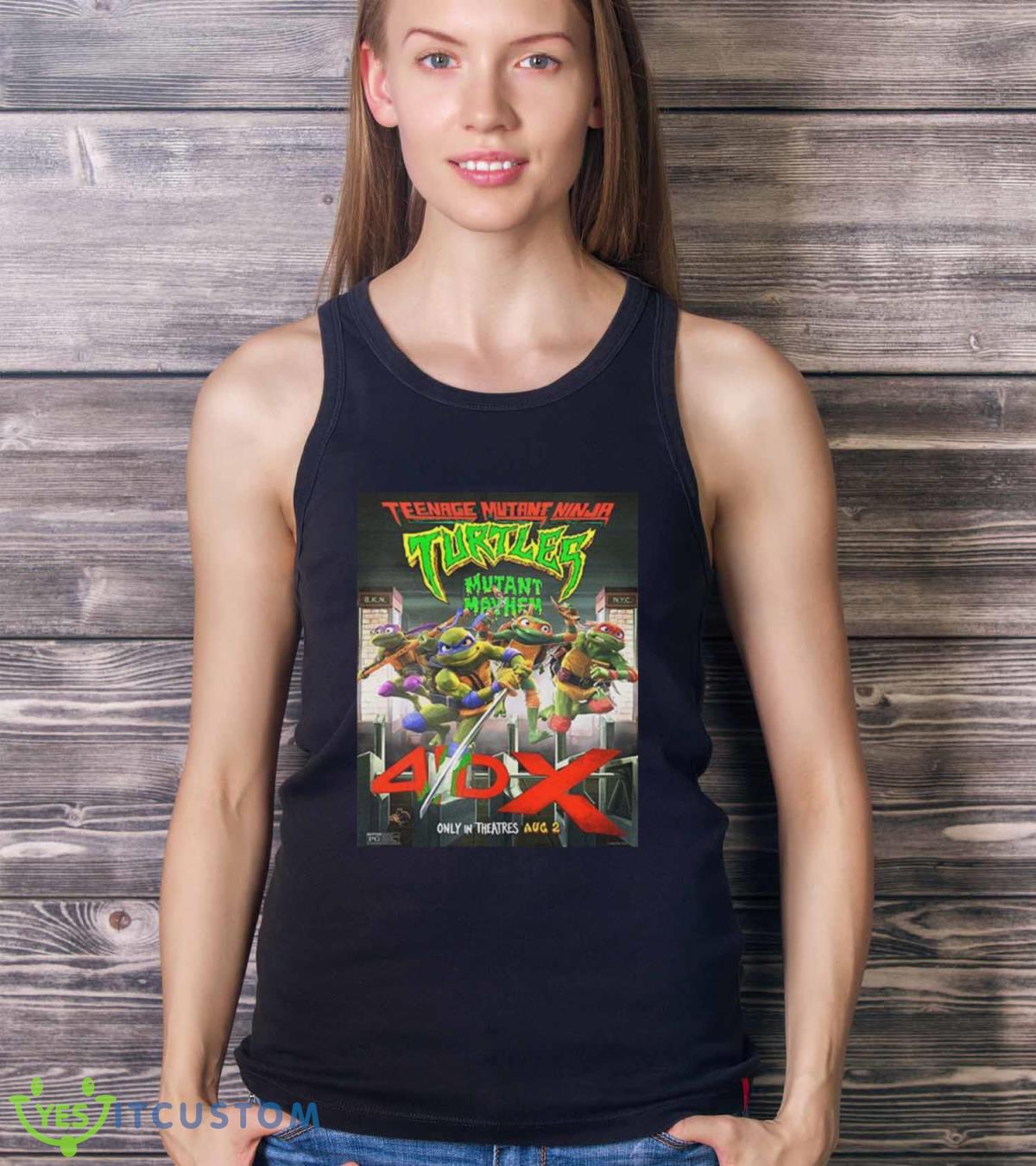 New Poster For Teenage Mutant Ninja Turtles Mutant Mayhem Shirt, Hoodie, Sweatshirt 11 New Poster For Teenage Mutant Ninja Turtles Mutant Mayhem Shirt, Hoodie, Sweatshirt - Ladies Tank Top