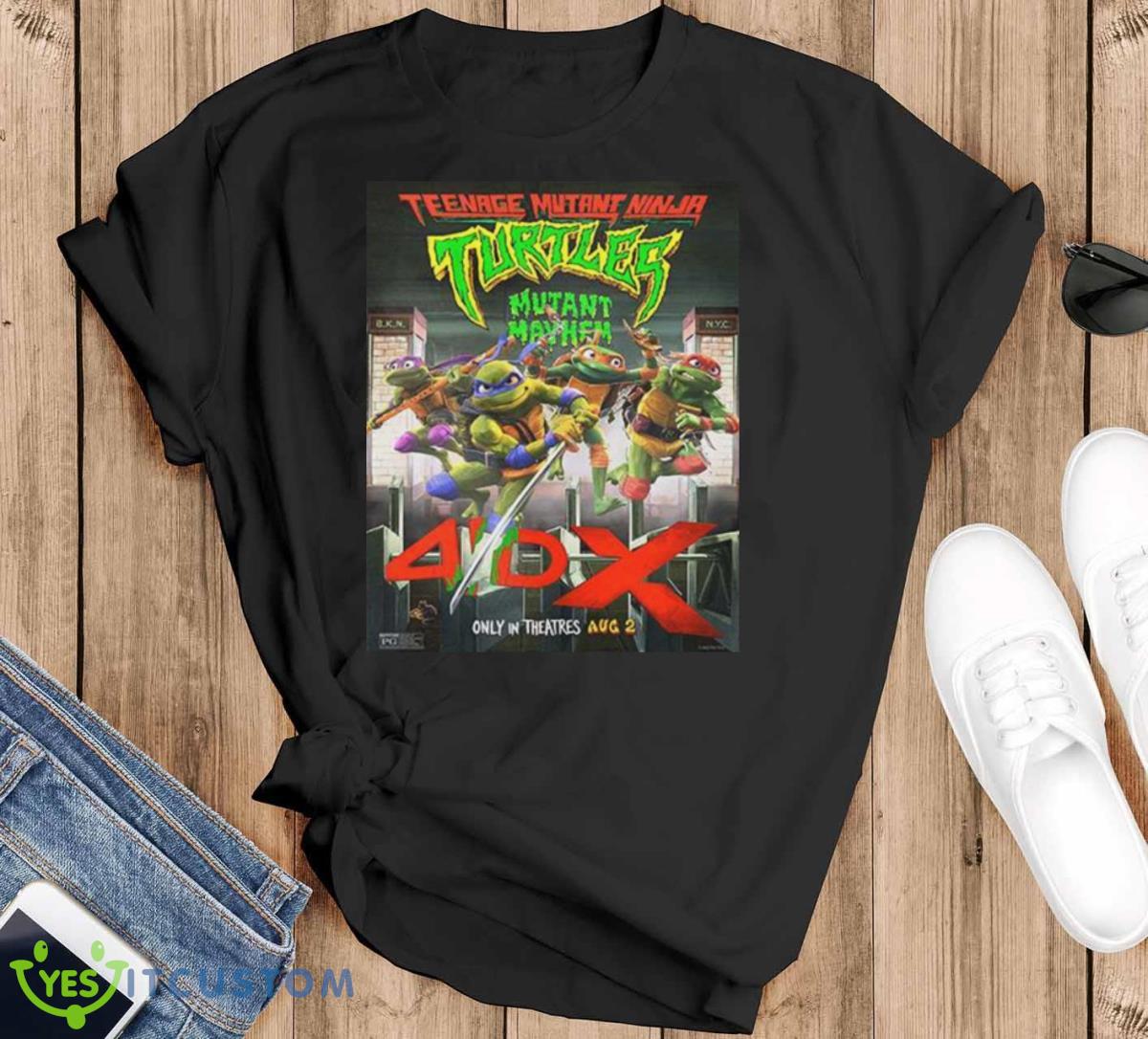 New Poster For Teenage Mutant Ninja Turtles Mutant Mayhem Shirt, Hoodie, Sweatshirt 10 New Poster For Teenage Mutant Ninja Turtles Mutant Mayhem Shirt, Hoodie, Sweatshirt - Black T-Shirt