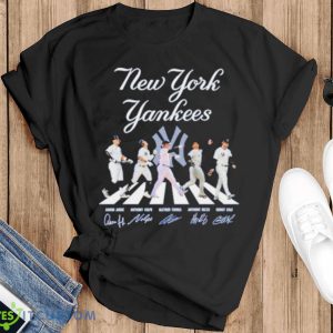 New York Yankees Aaron Judge Anthony Volpe Gleyber Torres Anthony and Gerrit Cole Abbey Road Shirt - Black T-Shirt
