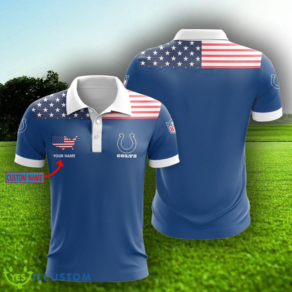 NFL Football Indianapolis Colts Team Logo Golf Polo Shirt For Fans Custom Name 6 NFL Football Indianapolis Colts Team Logo Golf Polo Shirt For Fans Custom Name - NFL Football Indianapolis Colts Polo Shirt_2