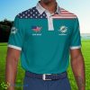 NFL Football Miami Dolphins Team Logo Golf Polo Shirt For Fans Custom Name - NFL Football Miami Dolphins Polo Shirt_1