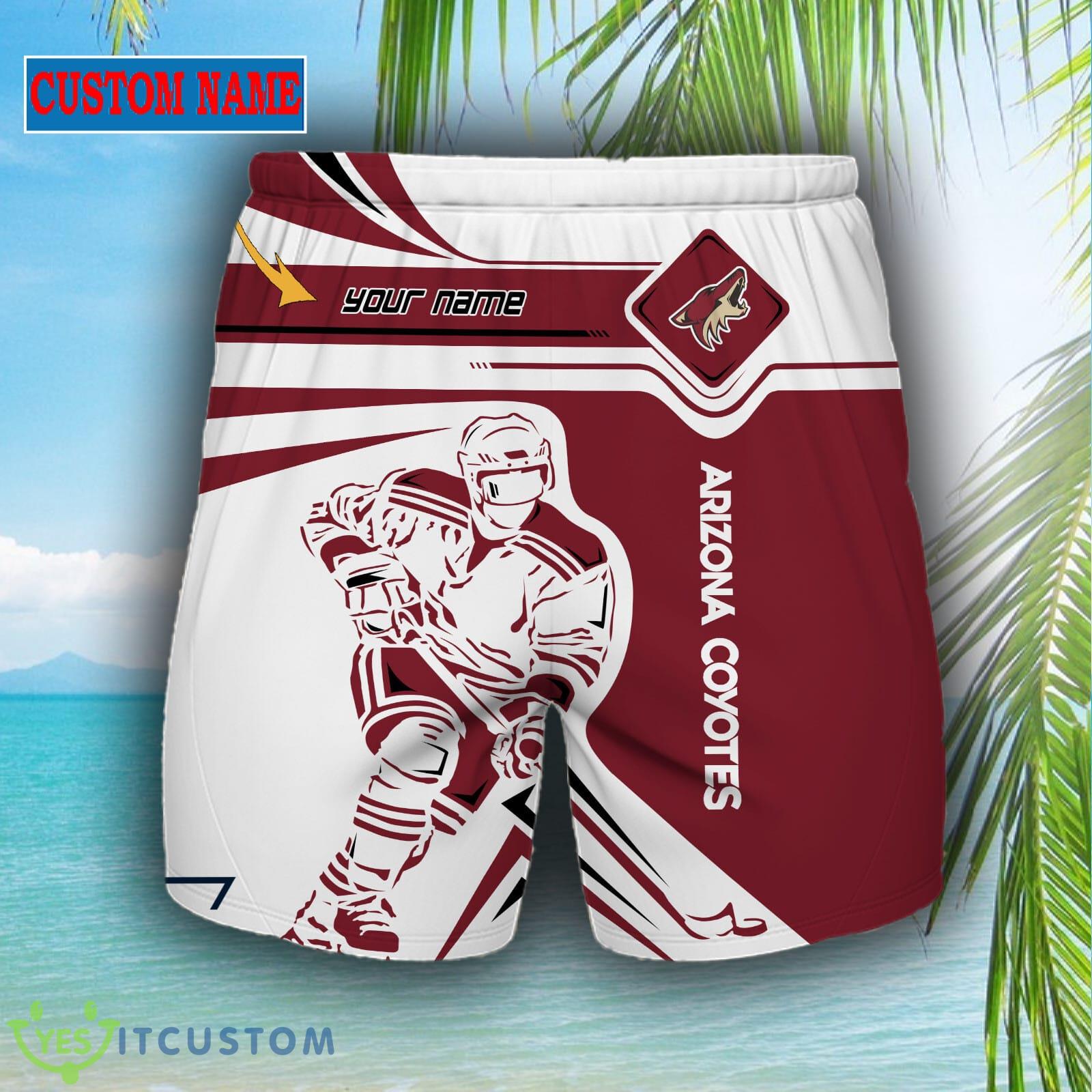 NHL Fans Arizona Coyotes Logo Set Hawaiian Shirt And Short Custom Name 5 NHL Fans Arizona Coyotes Logo Set Hawaiian Shirt And Short Custom Name - Arizona Coyotes short