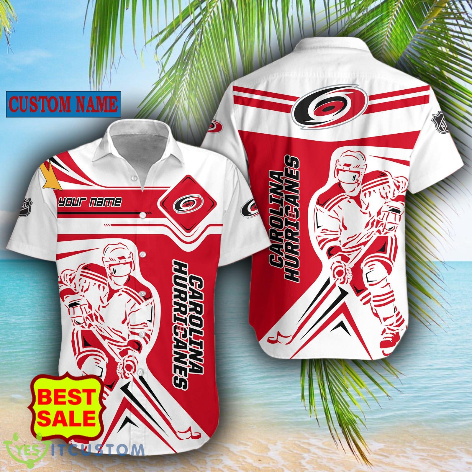 NHL Fans Carolina Hurricanes Logo Set Hawaiian Shirt And Short Custom Name 4 NHL Fans Carolina Hurricanes Logo Set Hawaiian Shirt And Short Custom Name - Carolina Hurricanes Hawaiian