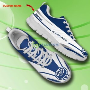 NL Swiss Super League Sport Shoes HC Ambri-Piotta Big Logo Sneakers Custom Name For Fans - HC Ambri-Piotta Sneakers_1