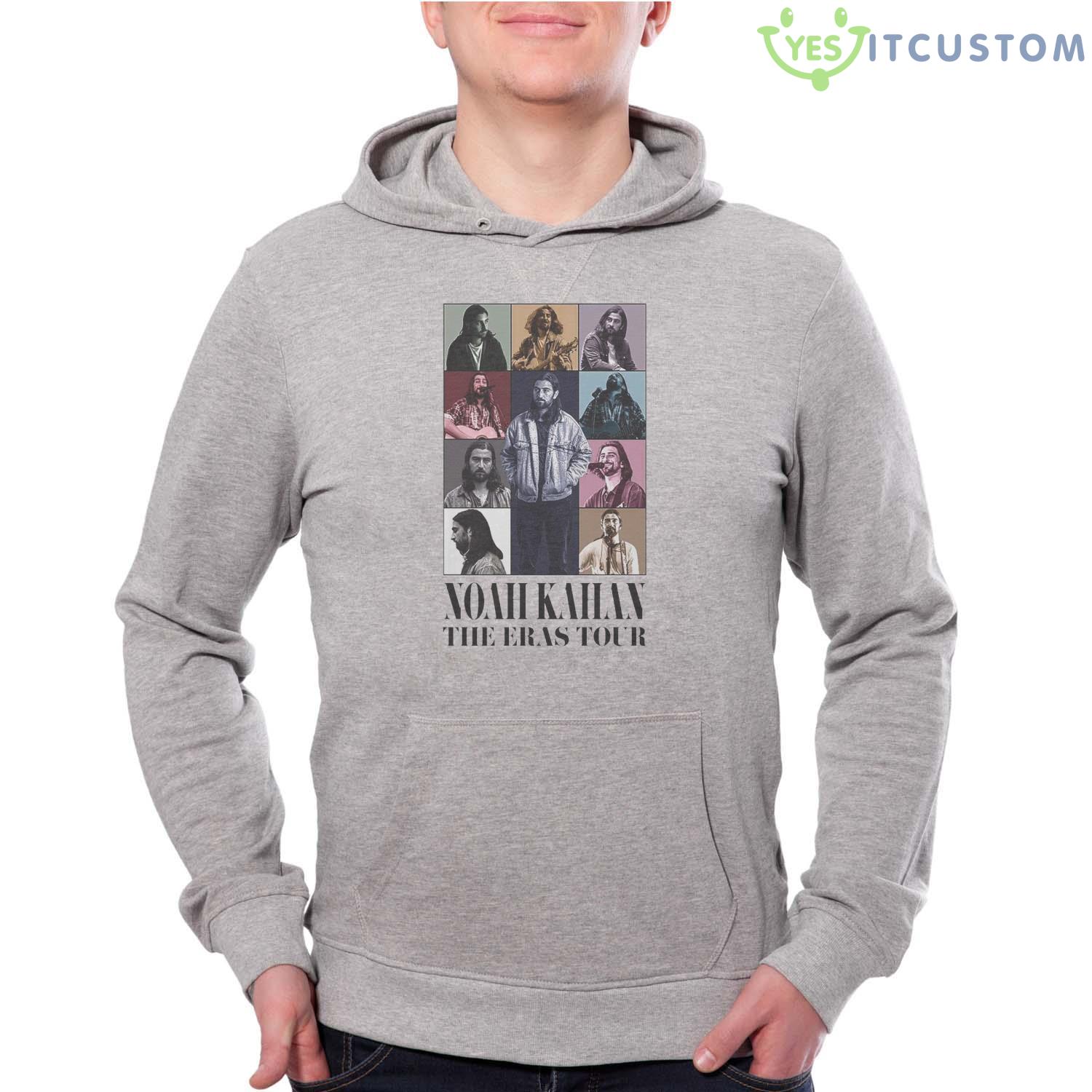 Noah Kahan The Eras Tour Shirt 2 Noah Kahan The Eras Tour Shirt - Grey Unisex Hoodie