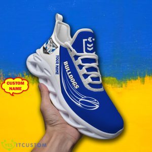 NRL Sneakers Canterbury Bankstown Bulldogs Big Logo Max Soul Shoes Custom Name For Fans - Canterbury Bankstown Bulldogs Max Soul Shoes_1