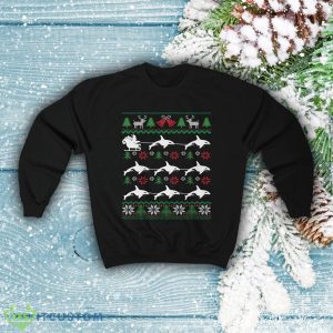 Orcas Pulling Santa Sleigh Funny Killer Whale Ugly Christmas Sweatshirt 6 Orcas Pulling Santa Sleigh Funny Killer Whale Ugly Christmas Sweatshirt - Orcas Pulling Santa Sleigh Funny Killer Whale Ugly Christmas Sweatshirt Whale Lover Gift Christmas Orca Shirt_2