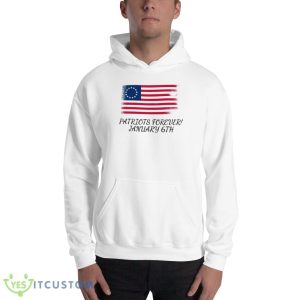 Patriots Forever! Funny White T Shirt Gift For Men And Women - 18500 Unisex Heavy Blend Hooded Sweatshirt